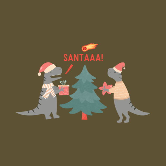 Dinosaur Santa Christmas by The WYLD Tribe
