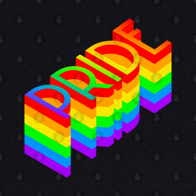 Pride Rainbow Layered Text design by Luxinda