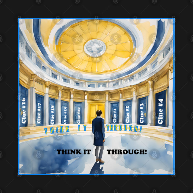 Think It Through White Man's Tee by Cupideros