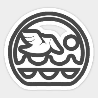 Drift White Circle Pelican Magnet