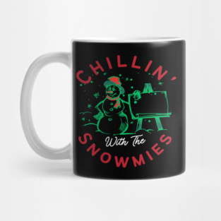 Chillin With The Snowmies Christmas Holiday Design Mug