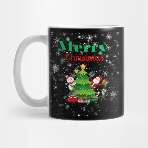 Merry Christmas, Santa, Elf, Snowman Design by BirdsnStuff