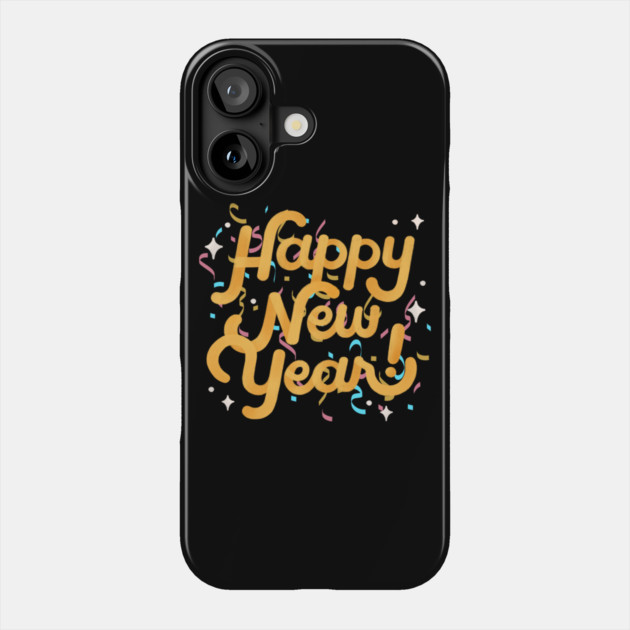Happy New Year Confetti 2024 Phone Case by BirdsnStuff