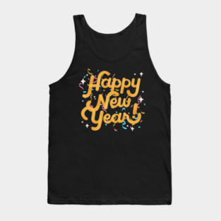 Happy New Year Confetti 2024 Tank Top
