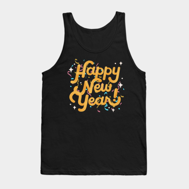 Happy New Year Confetti 2024 Tank Top by BirdsnStuff
