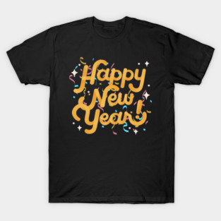 Happy New Year Confetti 2024 T-Shirt