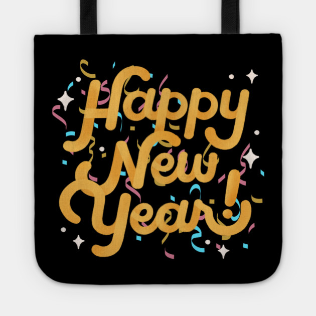 Happy New Year Confetti 2024 Tote by BirdsnStuff