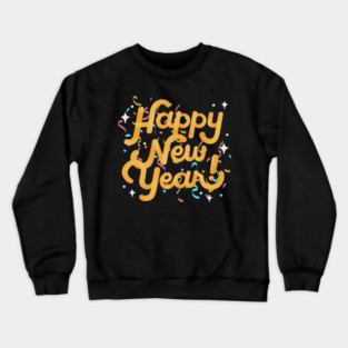Happy New Year Confetti 2024 Crewneck Sweatshirt