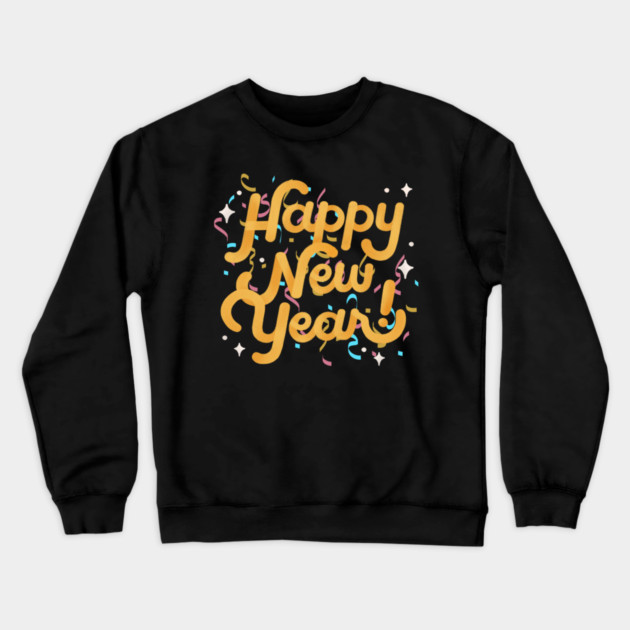 Happy New Year Confetti 2024 Crewneck Sweatshirt by BirdsnStuff