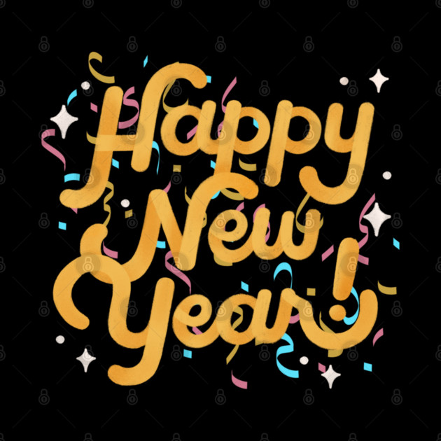 Happy New Year Confetti 2024 by BirdsnStuff