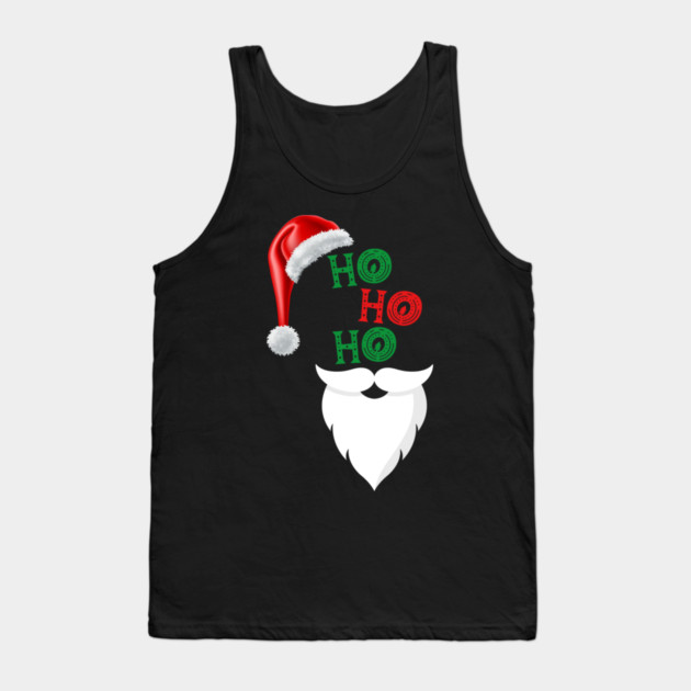 Ho, Ho, Ho Merry Christmas Santa Design Tank Top by BirdsnStuff