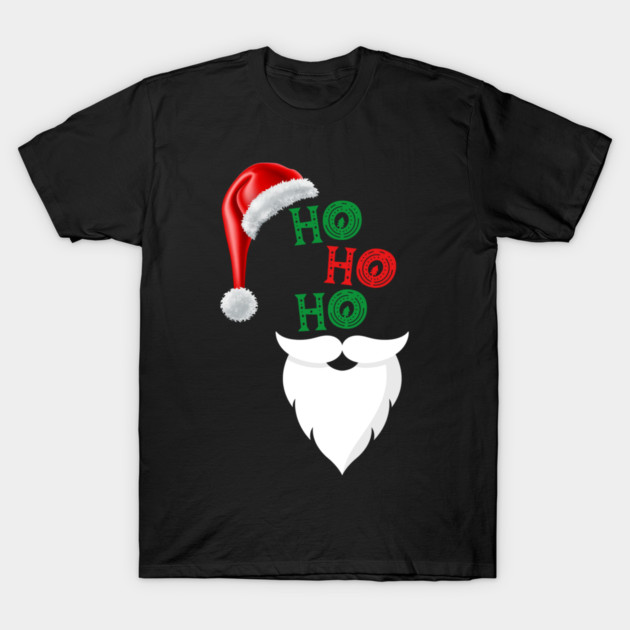 Ho, Ho, Ho Merry Christmas Santa Design T-Shirt by BirdsnStuff