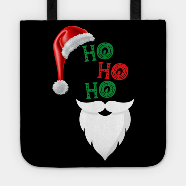 Ho, Ho, Ho Merry Christmas Santa Design Tote by BirdsnStuff