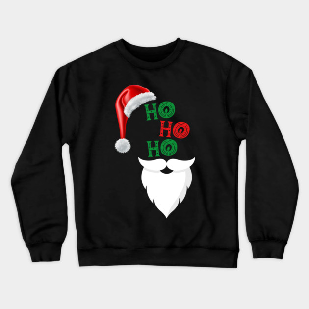 Ho, Ho, Ho Merry Christmas Santa Design Crewneck Sweatshirt by BirdsnStuff