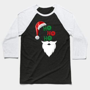 Ho, Ho, Ho Merry Christmas Santa Design Baseball T-Shirt