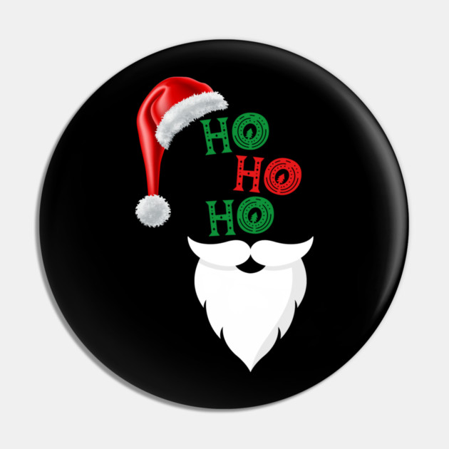 Ho, Ho, Ho Merry Christmas Santa Design Pin by BirdsnStuff