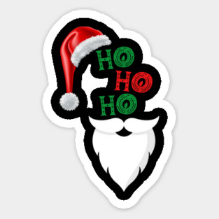 Ho, Ho, Ho Merry Christmas Santa Design Sticker