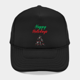 Happy Holidays, Xmas, Christmas Tree Design Hat