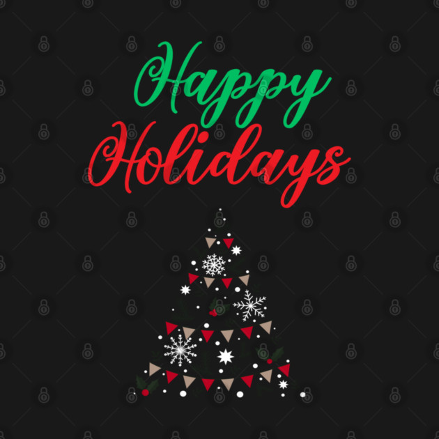 Happy Holidays, Xmas, Christmas Tree Design by BirdsnStuff