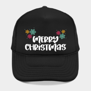 Merry Christmas Snowflakes Design Hat
