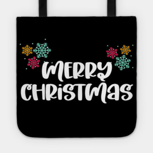 Merry Christmas Snowflakes Design Tote