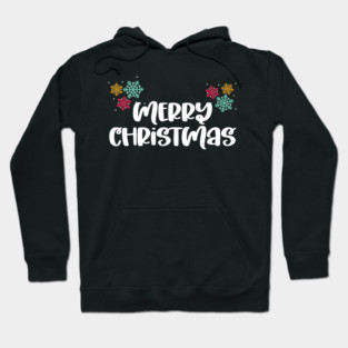 Merry Christmas Snowflakes Design Hoodie