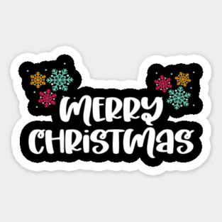Merry Christmas Snowflakes Design Magnet
