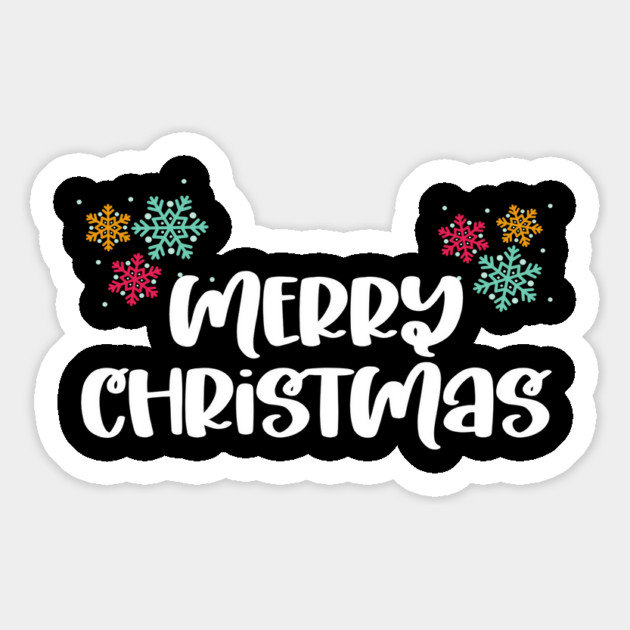 Merry Christmas Snowflakes Design Magnet by BirdsnStuff