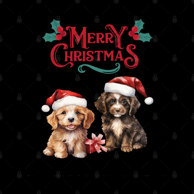 Merry Christmas Puppy Festive by BirdsnStuff