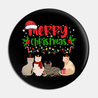Christmas Cats, Holiday Cat Design, Festive Felines Pin