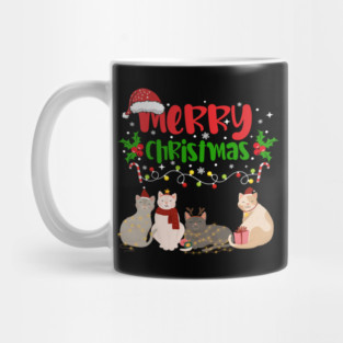 Christmas Cats, Holiday Cat Design, Festive Felines Mug