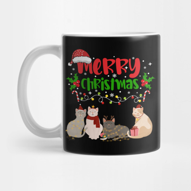 Christmas Cats, Holiday Cat Design, Festive Felines by BirdsnStuff