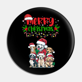 Merry Christmas Puppy Festive Pin