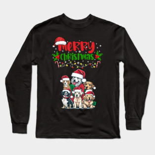 Merry Christmas Puppy Festive Long Sleeve T-Shirt