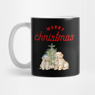 Merry Christmas Puppy Festive Holiday Design Mug