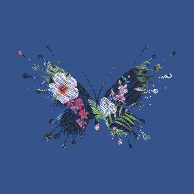 Tropical Butterfly Floral by logiamerch