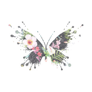 Tropical Butterfly Floral T-Shirt