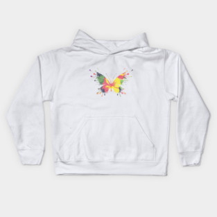 Colorful Tropical Butterfly Design Kids Hoodie