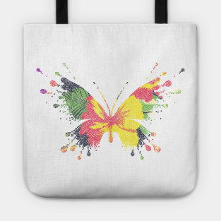 Colorful Tropical Butterfly Design Tote