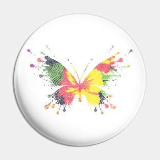 Colorful Tropical Butterfly Design Pin