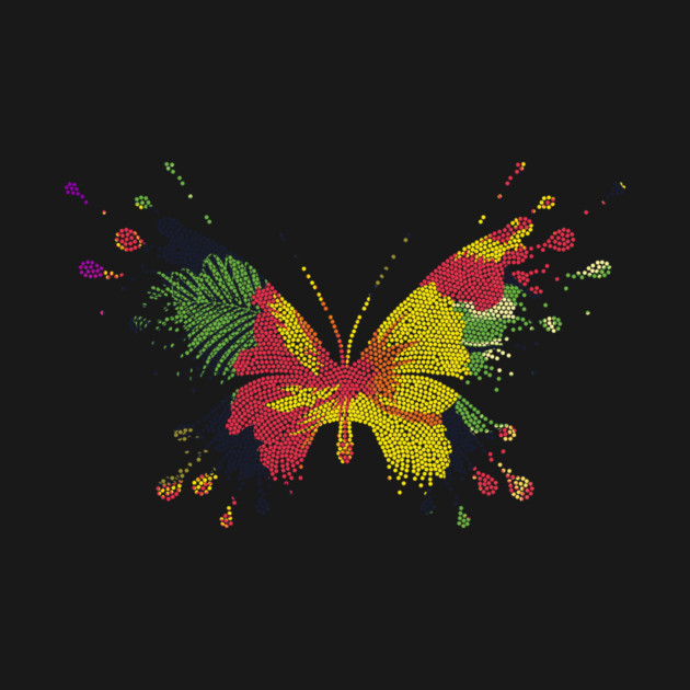 Colorful Tropical Butterfly Design by logiamerch