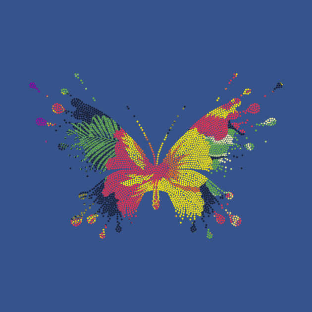 Colorful Tropical Butterfly Design by logiamerch