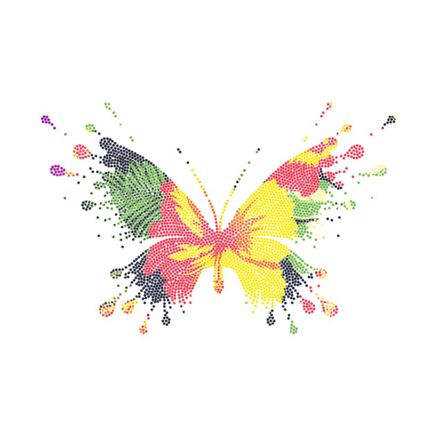 Colorful Tropical Butterfly Design by logiamerch