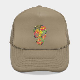 Tropical Floral Skull Hat