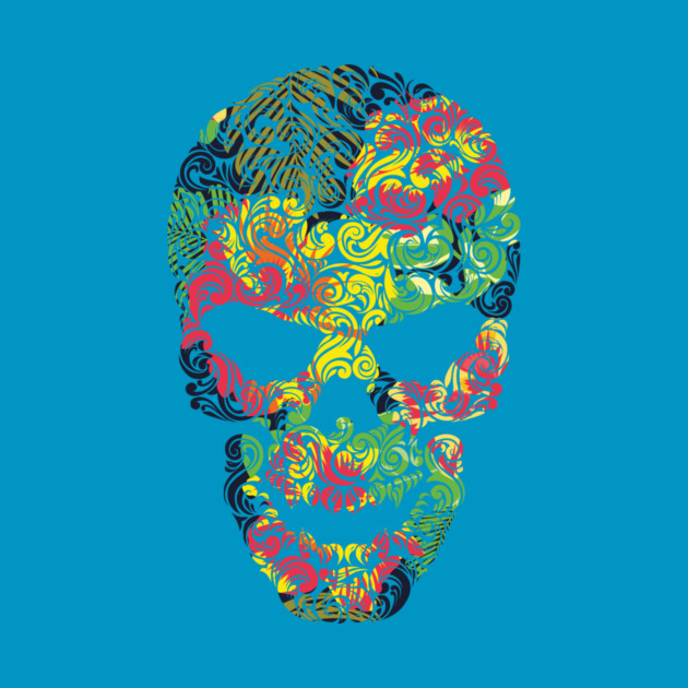 Tropical Floral Skull by logiamerch
