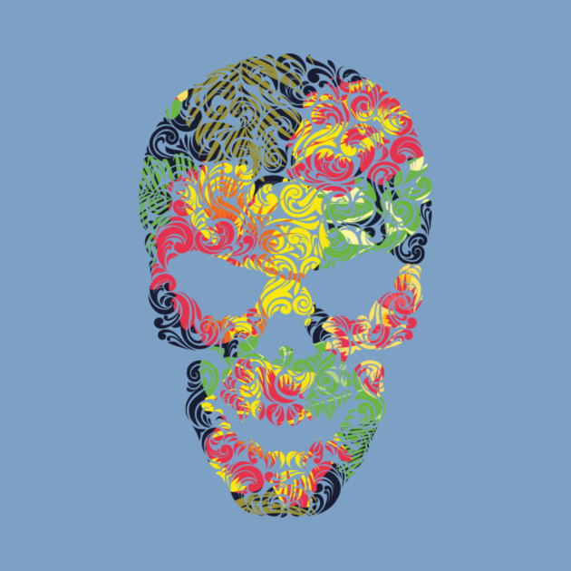 Tropical Floral Skull by logiamerch