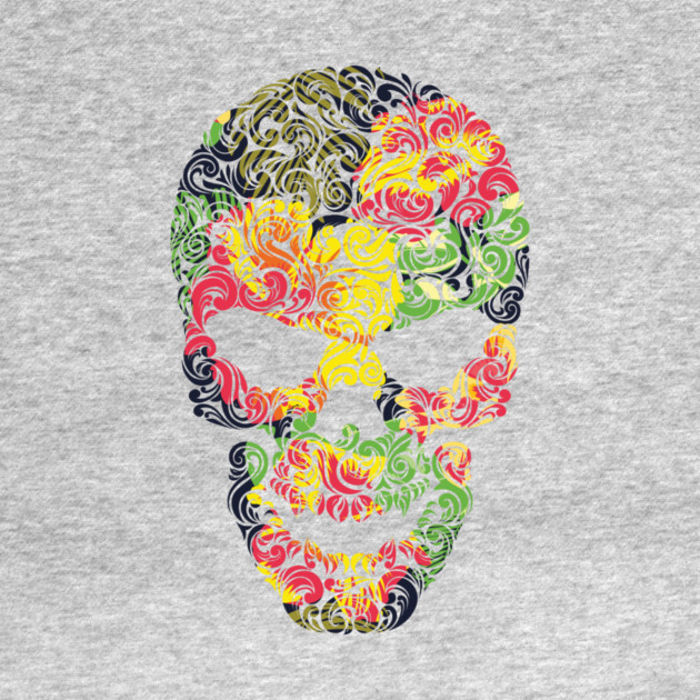 Tropical Floral Skull by logiamerch