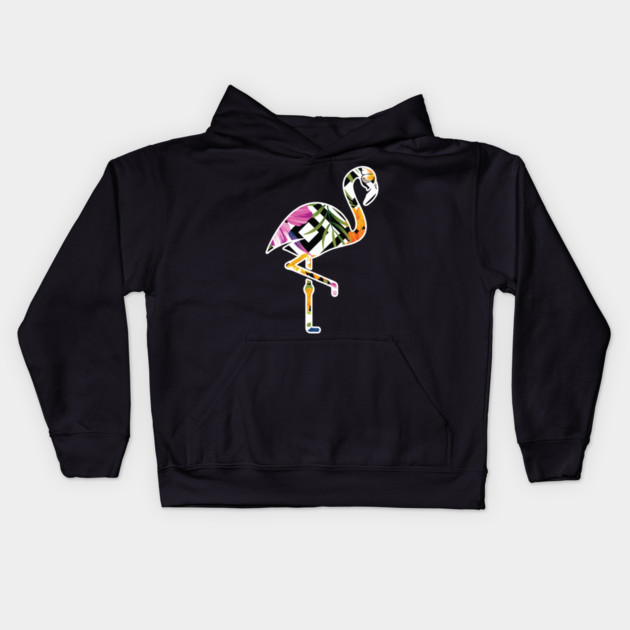 Tropical Flamingo Kids Hoodie by logiamerch
