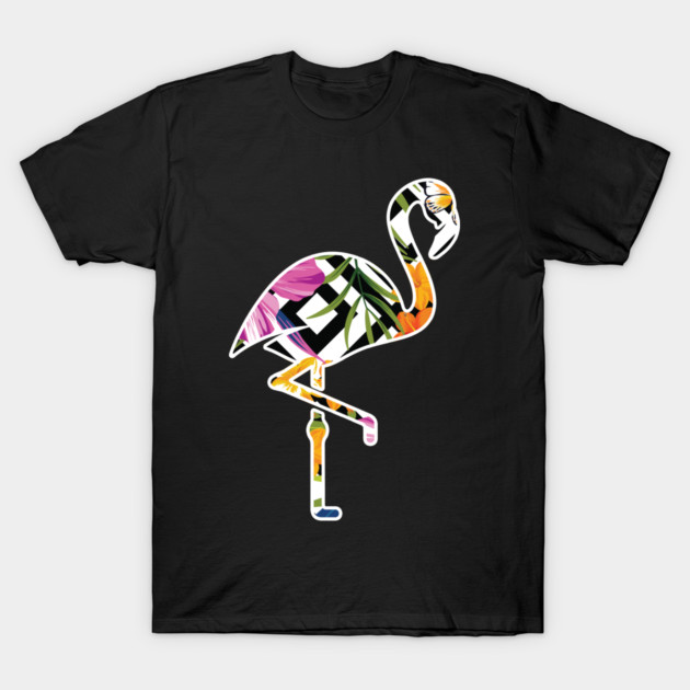 Tropical Flamingo T-Shirt by logiamerch