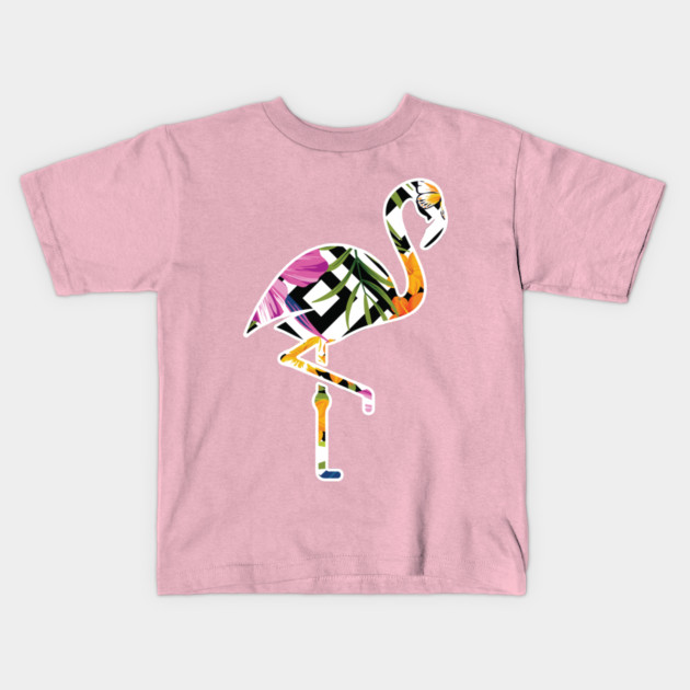 Tropical Flamingo Kids T-Shirt by logiamerch